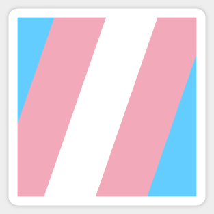 Proud Trans Transexual Pride Flag (Proud LGBTQ+ Community Pride Flag) v2 Sticker